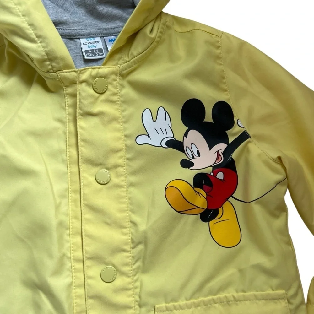 LC Waikiki | Kids Hooded Long Sleeve Mickey Mouse Raincoat- Size 4-5 years